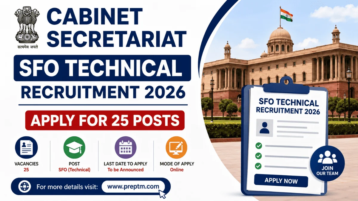 Cabinet Secretariat SFO Technical Recruitment 2026: Apply for 25 Posts